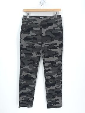 Duluth Trading Co Straight Leg Pull-On Pants Camo Print Pockets Active Camping